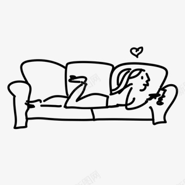 浪漫背景短信沙发浪漫图标图标