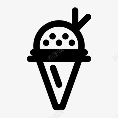 冰激凌冰淇淋筒冰激凌冰糕图标图标