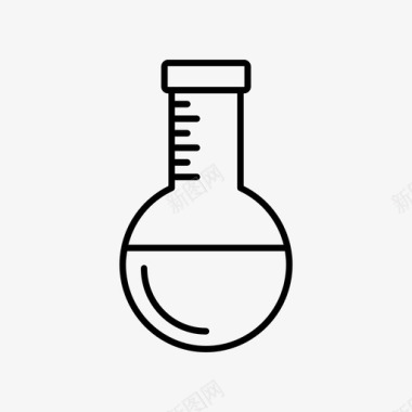 圆底烧瓶溶液科学实验图标图标