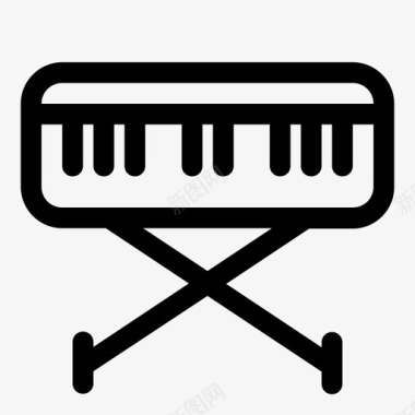合成器简单钢琴图标图标