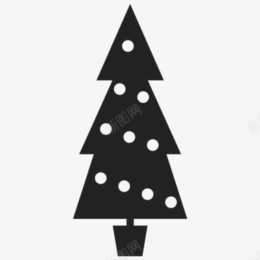 冬天松树圣诞树冷杉爱图标图标