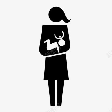 孩子和婴儿母乳喂养妇女哺乳图标图标