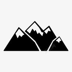 瑞士阿尔卑斯山山雪山荒野图标高清图片
