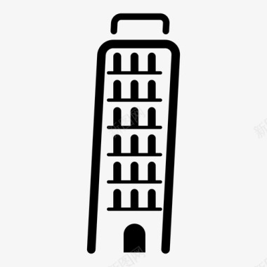 比萨乌比萨塔象征城市图标图标