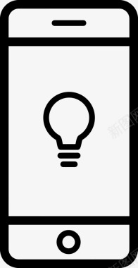 灯泡logo智能手机iphone电灯图标图标