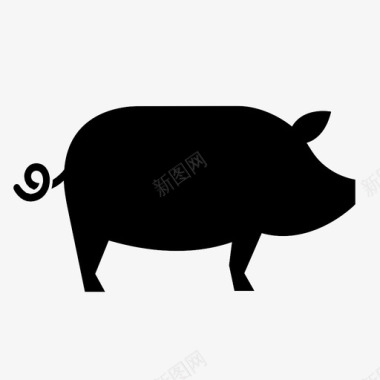 财神猪猪熏肉臭猪肉图标图标