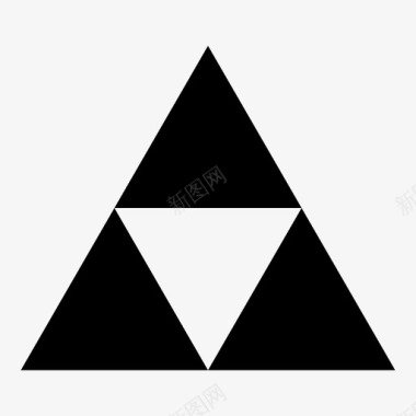 迭代分形sierpinski三角形自相似图标图标