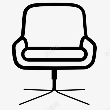 椅子办公室专业人士图标图标