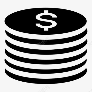 电子商务硬币富人货币图标图标