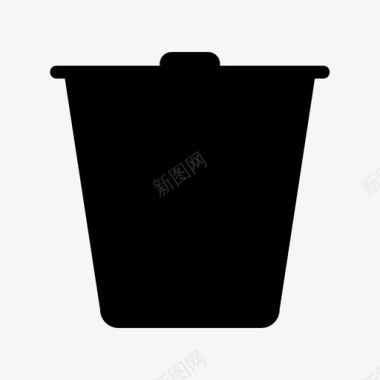 垃圾桶垃圾桶盖移除图标图标