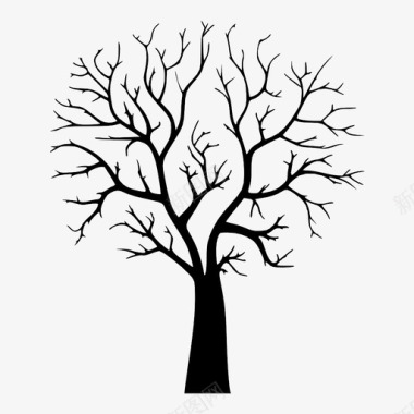 枯木裸树冬天植物图标图标