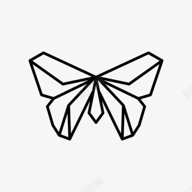 蝴蝶动物折纸图标图标
