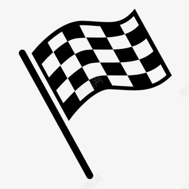 道路旗帜波浪比赛图标图标