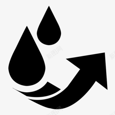 水滴图表防水蒸发水滴图标图标