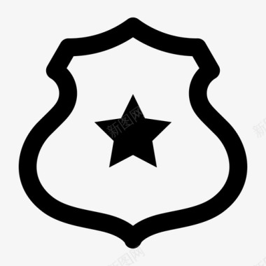 大徽章警徽保安安全图标图标