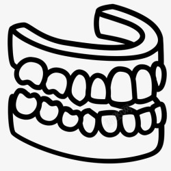 牙列假牙牙列口腔图标高清图片