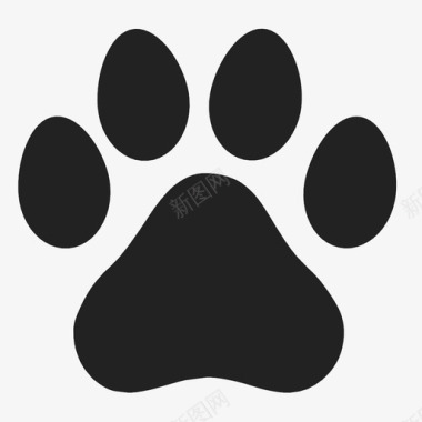 猫爪印狗脚野生动物图标图标