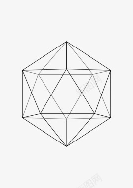圆形时间轴二十面体几何体六边形图标图标
