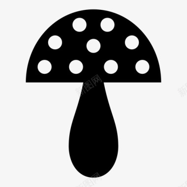 蘑菇木材斑点图标图标