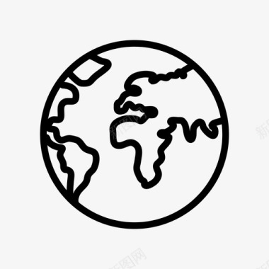 地球大陆半球图标图标