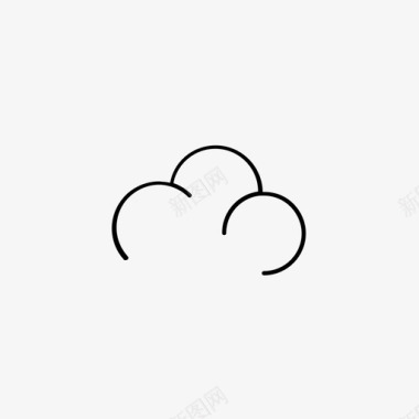 多云天空云气候多云图标图标