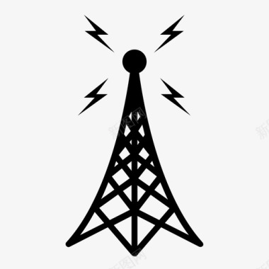 通信广播塔塔楼电台图标图标