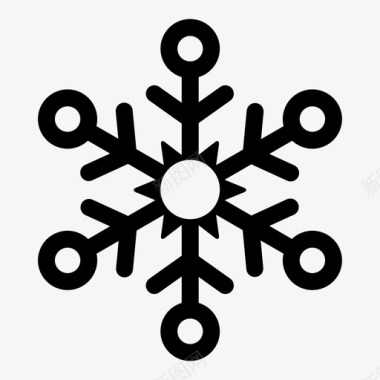 雪花冬天使用图标图标