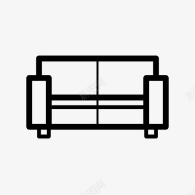 沙发家具双人沙发图标图标