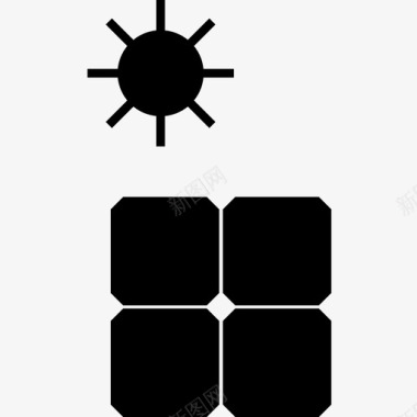 太阳能自然自然光图标图标