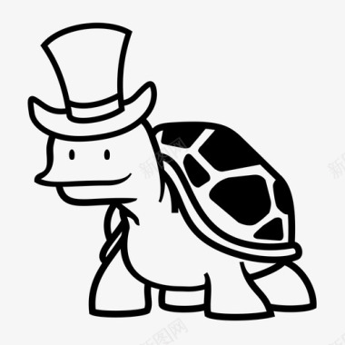 果然遇见乌龟动物帽子图标图标