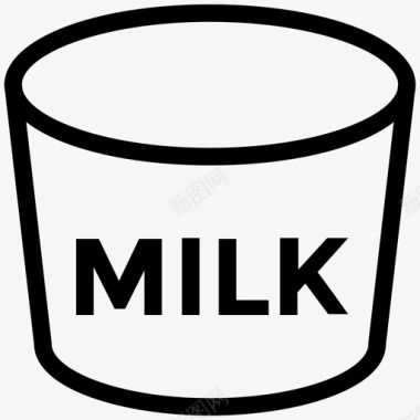 牛奶农业生产线图标图标
