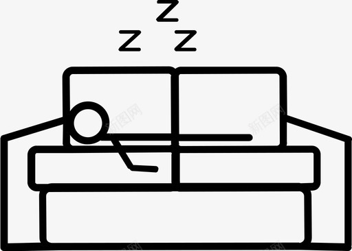 休息PNG睡觉沙发做梦图标图标