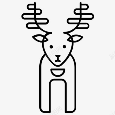 鹿动物艺术品图标图标