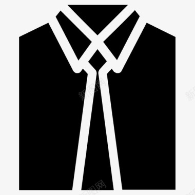 衬衫和领带休闲连衣裙图标图标