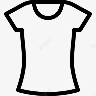 女式t恤棉质连衣裙图标图标