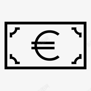 欧元的现金欧元现金货币图标图标
