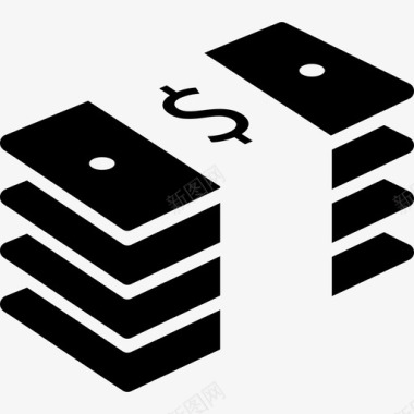 一捆美元储蓄购买图标图标