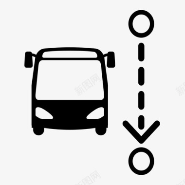 路线规划公共交通计算器路线图标图标