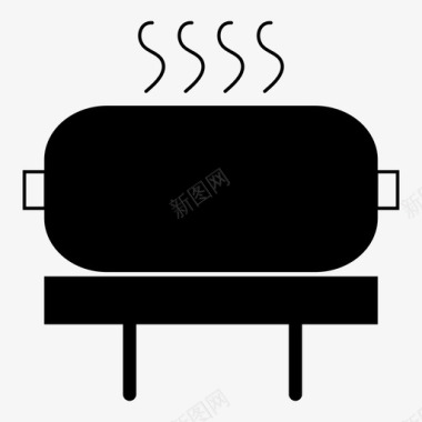 食物烧烤夏季烟熏图标图标