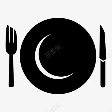 餐桌布置盘子餐具图标图标