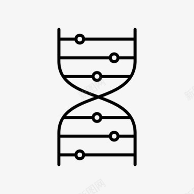 多彩DNAdna螺旋双螺旋人类生物学图标图标