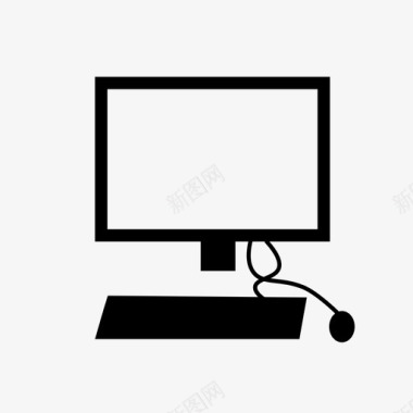 台式电脑键盘显示器图标图标