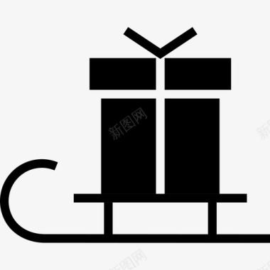 手机直播间礼物礼物雪橇购物者圣诞老人图标图标