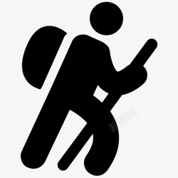 徒步远足徒步旅行者自然远足图标高清图片