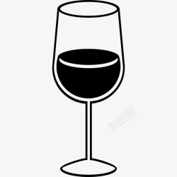 厨房玻璃杯放进葡萄酒厨房幸福图标高清图片