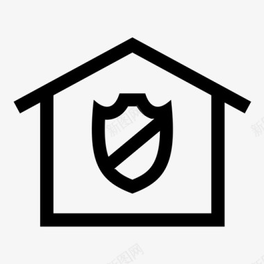 防护房子警报保险箱图标图标