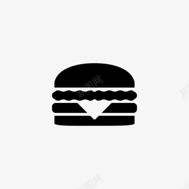 芝士汉堡肉垃圾食品图标图标