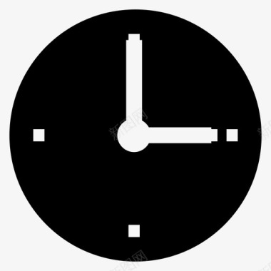 黑时钟图标图标