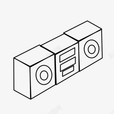 音响矢量音响系统扬声器音乐图标图标