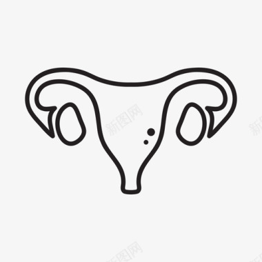 器官运输箱子宫胎儿囊输卵管扩张部分图标图标